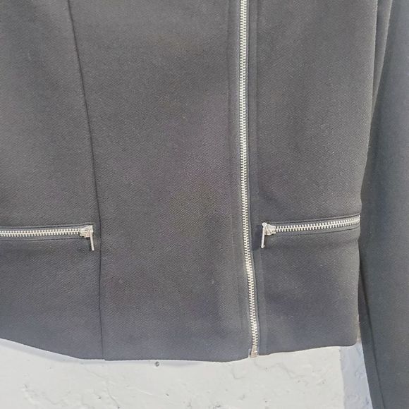 Armani Exchange Solid BLack  crop zip up jacket size small - Picture 6 of 11